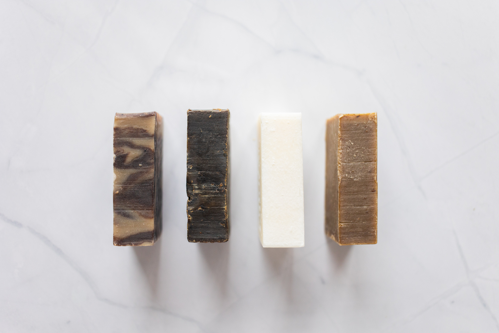 Various handmade soap prepared for bathing